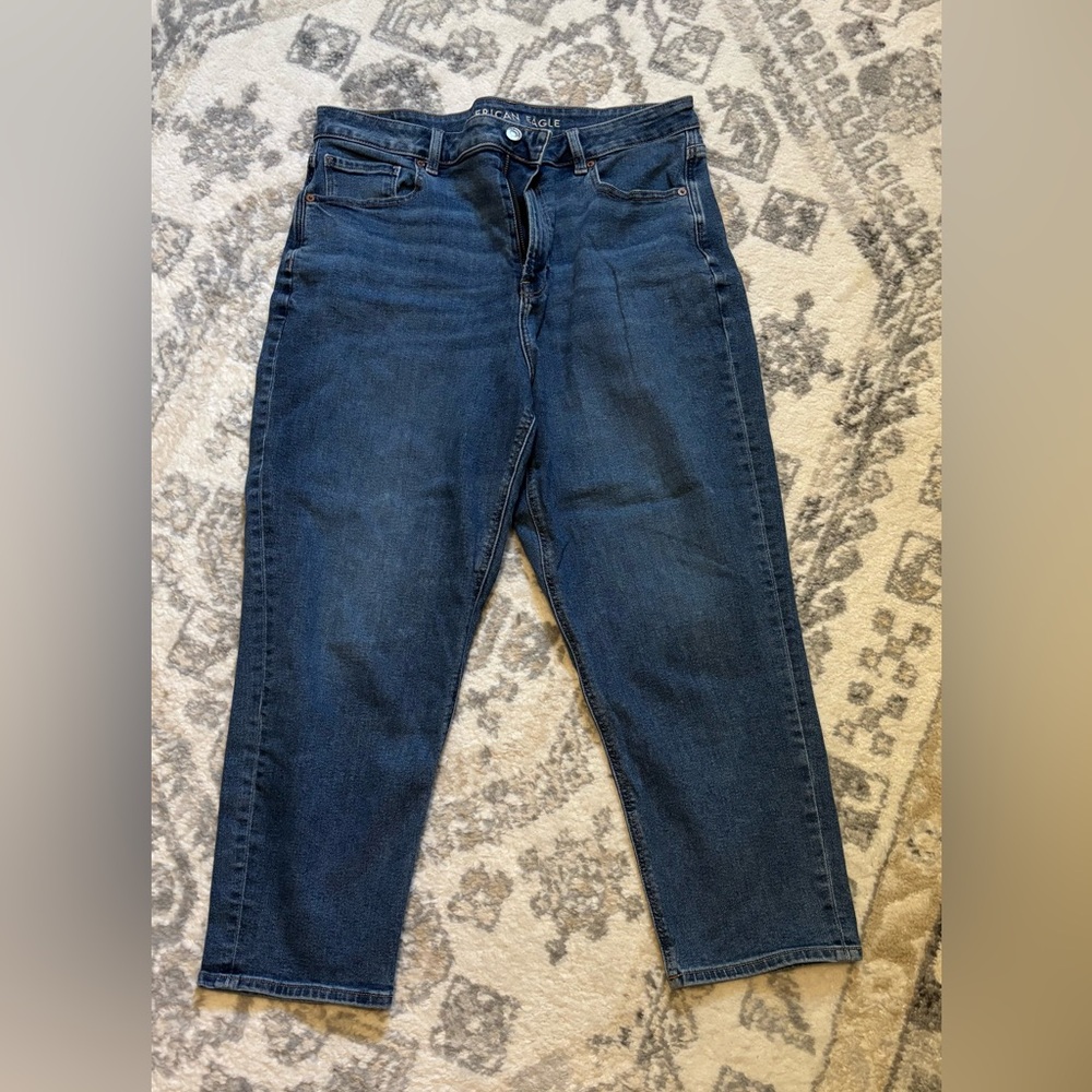 American Eagle Outfitters Dark Blue Straight Leg Jeans